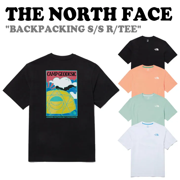ノースフェイス 半袖Tシャツ THE NORTH FACE メンズ レディース BACKPACKING S/S R/TEE バックパッキング ショートスリーブ ラウンドTEE BLACK ブラック WHITE ホワイト MINT ミント PEACH ピーチ NT7UP08A/B/C/D ウェア【中古】未使用品