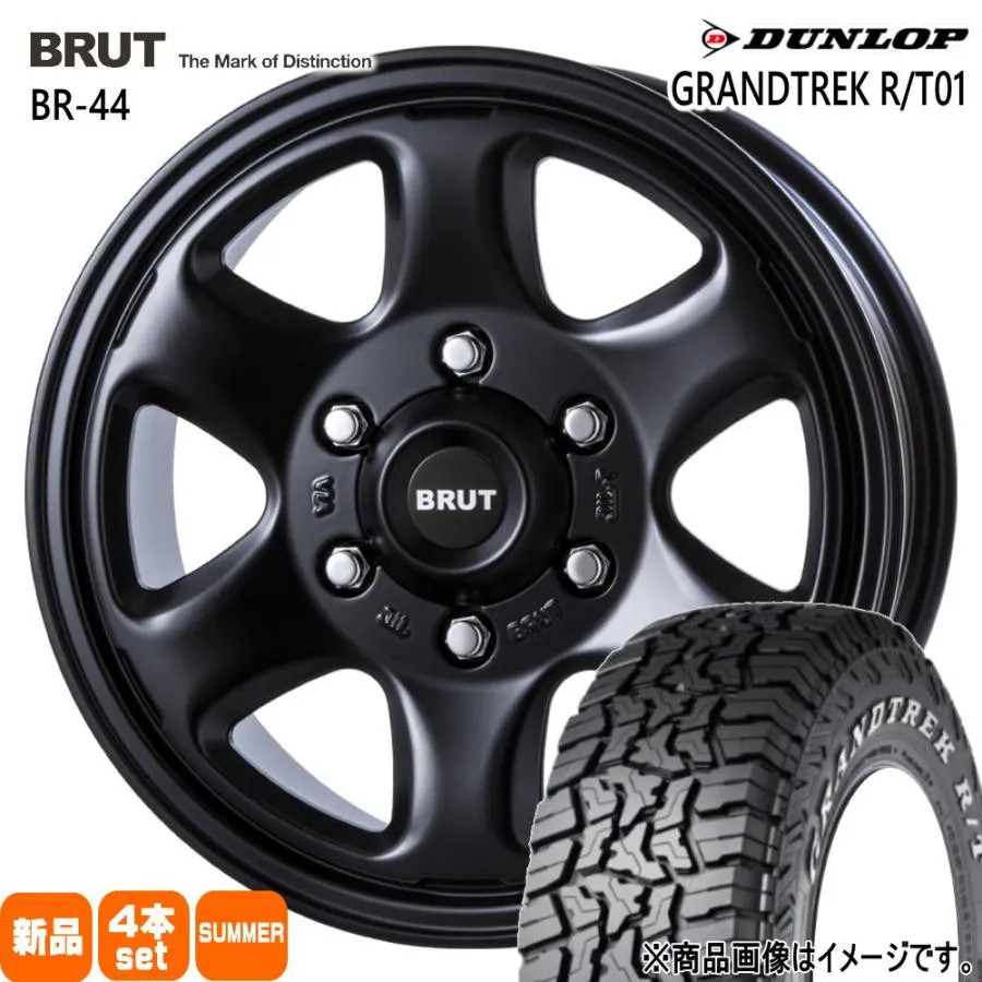 200系 ハイエース 専用  ダンロップ 215/70R16 100/97Q LT GRANDTREK R/T01 夏用 サマータイヤ BRUT BR-44