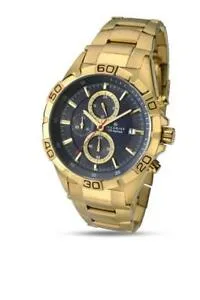 【送料無料】腕時計 ステンレススチールクロノグラフウォッチ￥accurist 7025 gents gold plated stainless steelchronograph 50m watch rrp 159