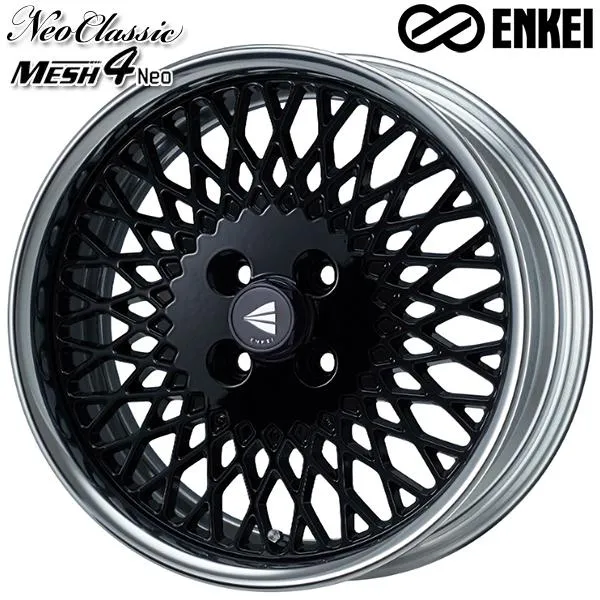 ENKEI エンケイ ネオクラシック メッシュ4 MESH4 (Hi Disk) 17インチ 8.5J 4H100 -5-45 ブラック アルミホイール単品 1本 4本以上送料無料