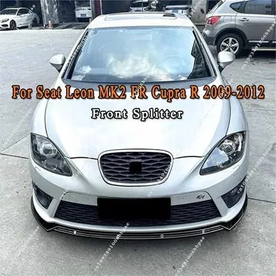 シートレオンMk2 FRクプラR 2009-2012用フロントバンパーリップスポイラー ディフューザー フロントリップチンスポイラー ボディキットチューニング