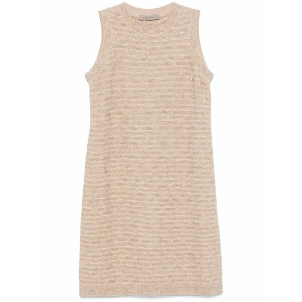 ディー・エクステリア レディース ワンピース トップス Sequin-embellished midi dress Neutrals