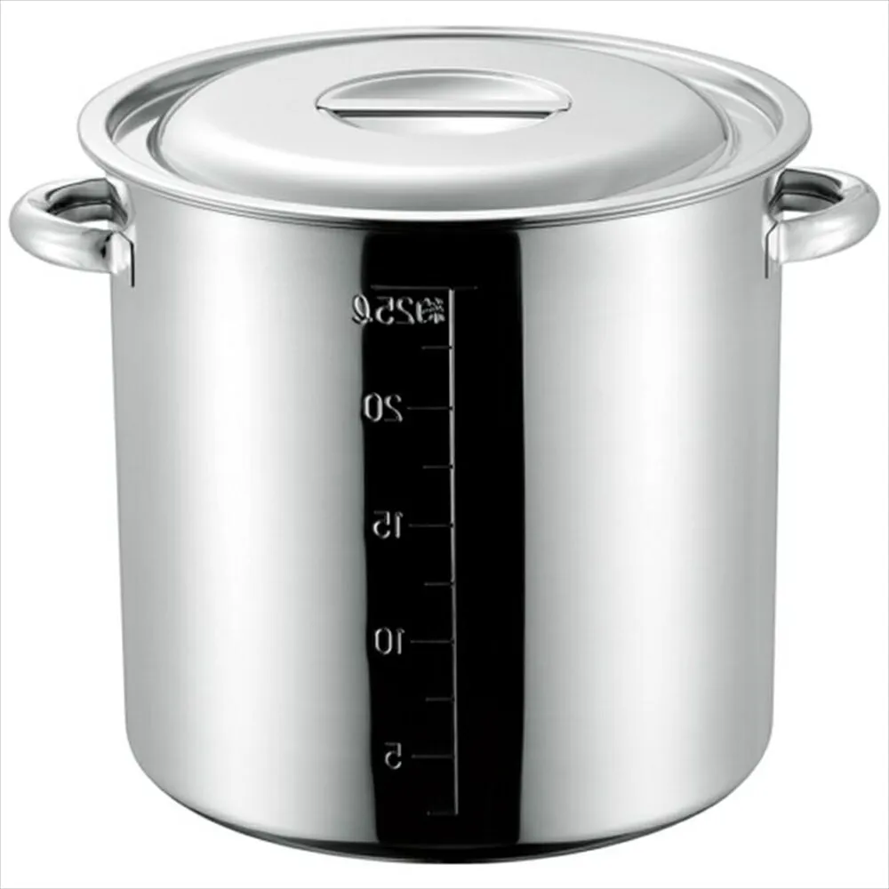 ★ポイント10倍★5/1はワンダフルデー！ 赤川器物製作所 18-8 目盛付 寸胴鍋 48cm 取手付き