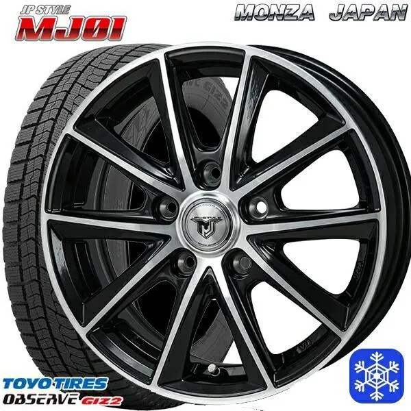 205/55R16インチ TOYO OBSERVE GIZ2 トーヨー オブザーブ ギズ2 5H100 スタッドレスタイヤホイールセット MONZA JPスタイル MJ01