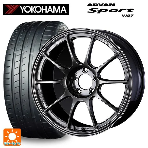 送料無料 サマータイヤホイール 4本セット 245/35R18 92Y XL ヨコハマ アドバンスポーツ V107 正規品 ウェッズ ウェッズスポーツ
