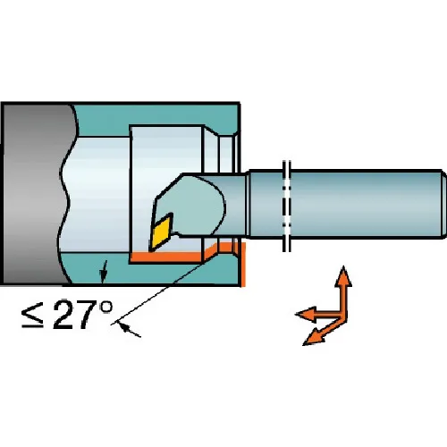 SANDVIK コロターン107 ポジチップ用超硬ボーリングバイト(210) E25T-SDUCL 11-R