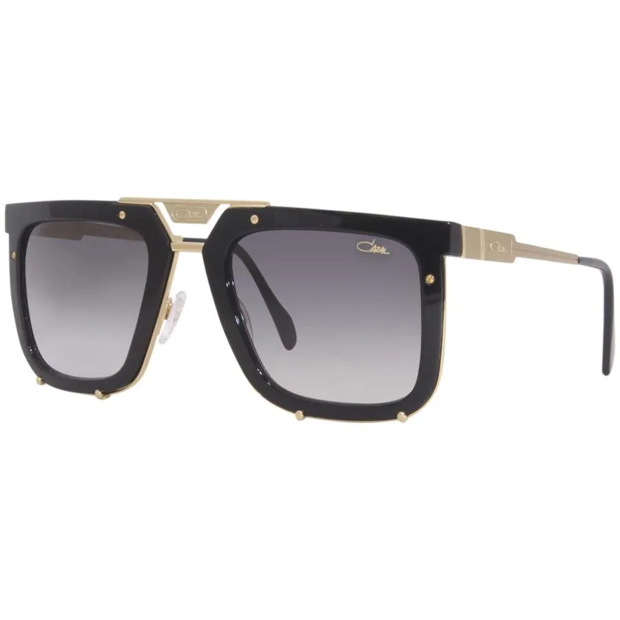 【並行輸入品】Cazal Legends 648 001 Sunglasses Men's Black/Gold Plated/Grey Gr