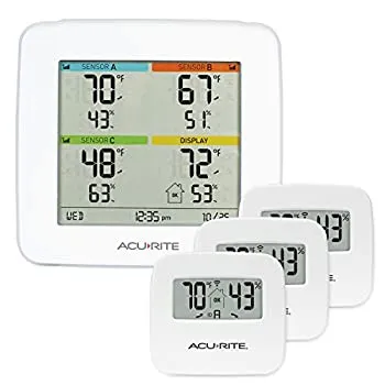 【中古】【輸入品・未使用】3つのセンサーを備えたAcuRite屋内温湿度ステーション