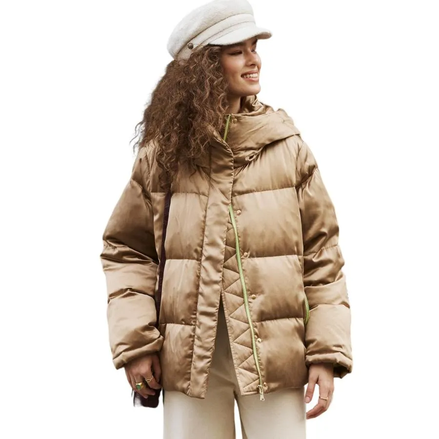 【並行輸入品】Women's Winter Coats Puffer Jacket: Lightweight Quilted Duck Dow