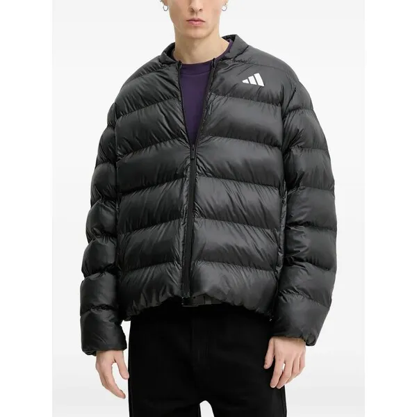 アディダス メンズ ジャケット＆ブルゾン アウター Logo-print puffer jacket Black