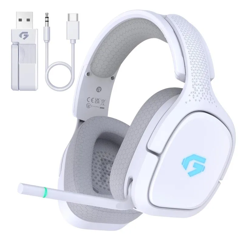 gmrpwnage ゲーミングヘッドセット ワイヤレスヘッドセット ワイヤレスヘッドホン ヘッドホン ヘッドセット Bluetooth 5.2 2.4G 無線 有線 3way接続 ノイズキャンセリング ミュート可能マイク 50MMド