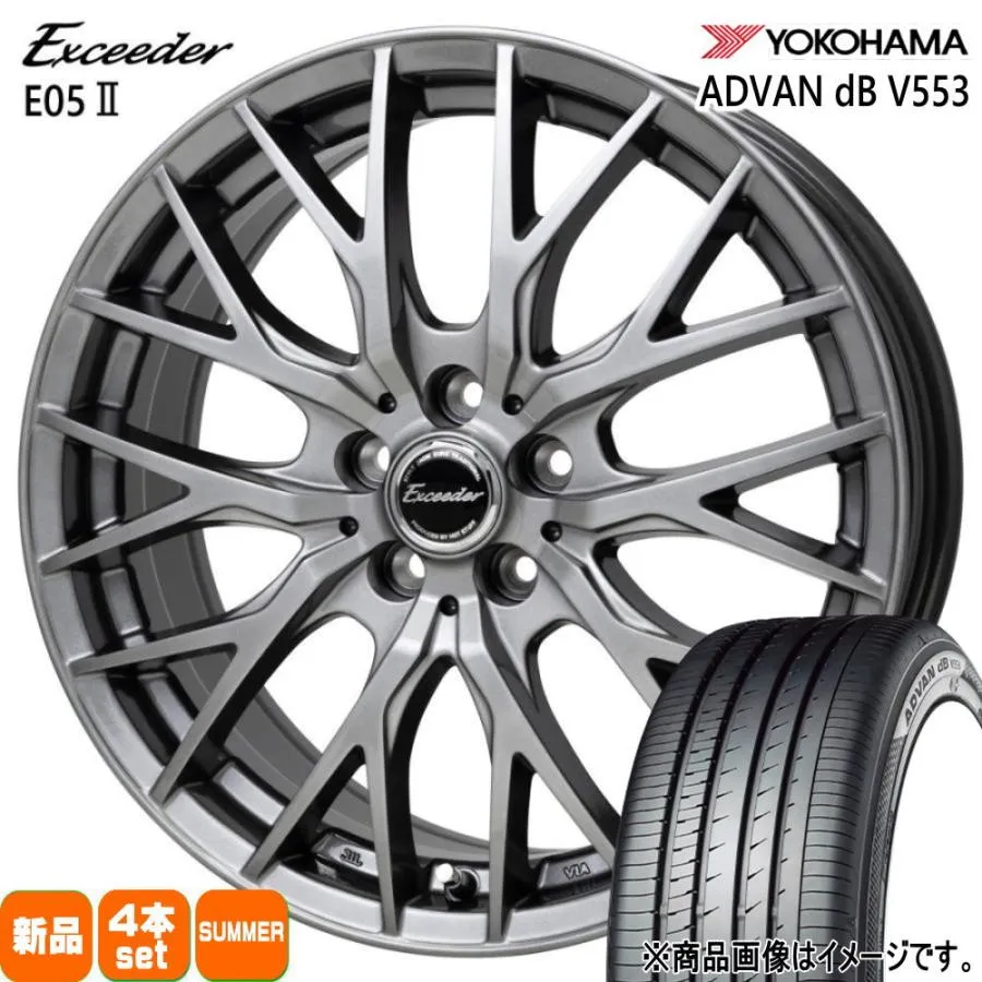 LEXUS LBX デリカD:5 アウトランダー ヨコハマ 225/55R18 98V ADVAN dB V553 夏用 サマータイヤ Exceeder E05 2