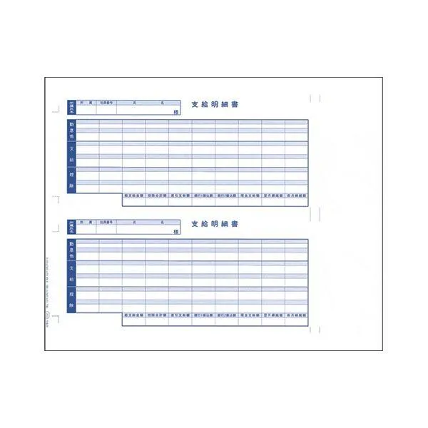 オービック 単票支給明細書 A4ヨコ6101 1箱(1000枚)