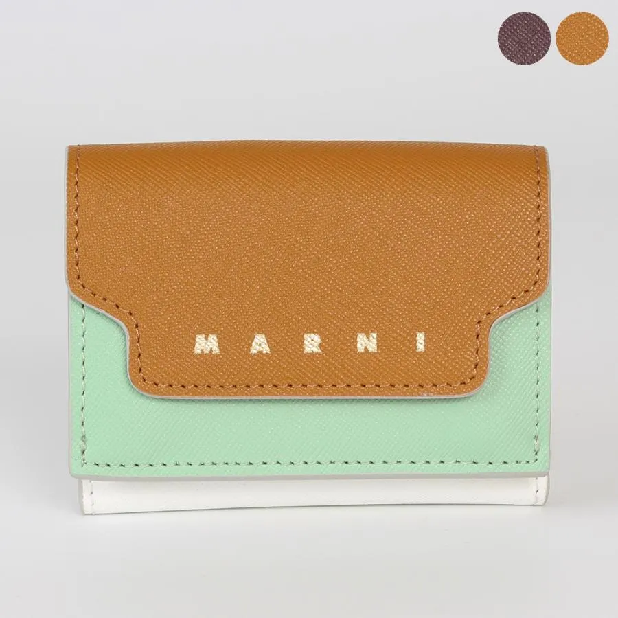 マルニ MARNI 財布 三つ折り財布 TRIFOLD BIG LOGO レディース PFMO0125U1 LV520