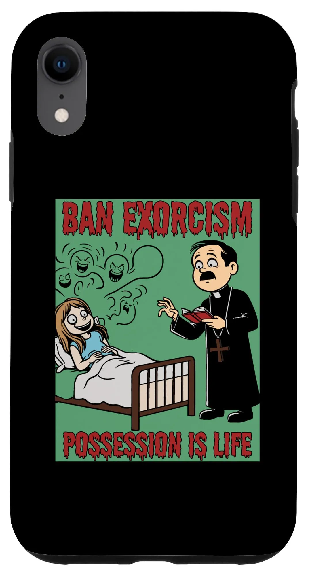 iPhone XR 悪魔払い 悪魔の所持 悪魔を追放する スマホケース