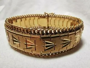 【送料無料】ジュエリー・アクセサリー ブレスレットプラケファンタイジープレートシセレbracelet plaque or 18k maille fantaisie plate cisele 76,5g