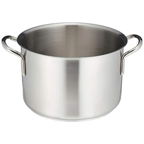 遠藤商事 業務用 ムラノ インダクション 半寸胴鍋 24cm (蓋無) IH対応 18-8ステンレス AHVA303