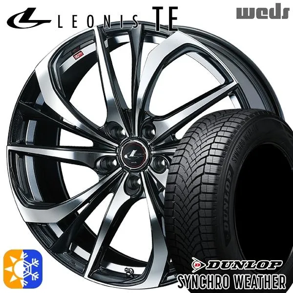オールシーズンタイヤ ホイール4本セット 225/60R18インチ 5H114 ウェッズ レオニス TE PBMC ダンロップ シンクロウェザー