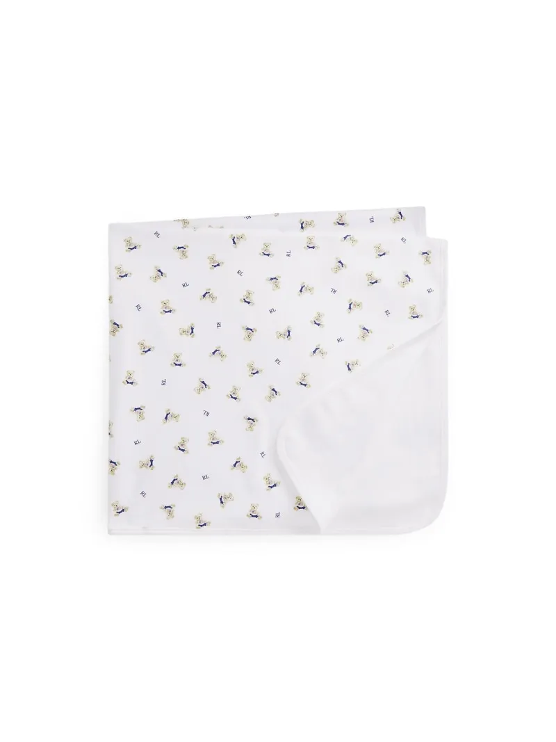 POLO RALPH LAUREN (ベビー)Polo ベア コットン ブランケット ラルフローレン マタニティウェア・ベビー用品 おくるみ ホワイト【送料無料】