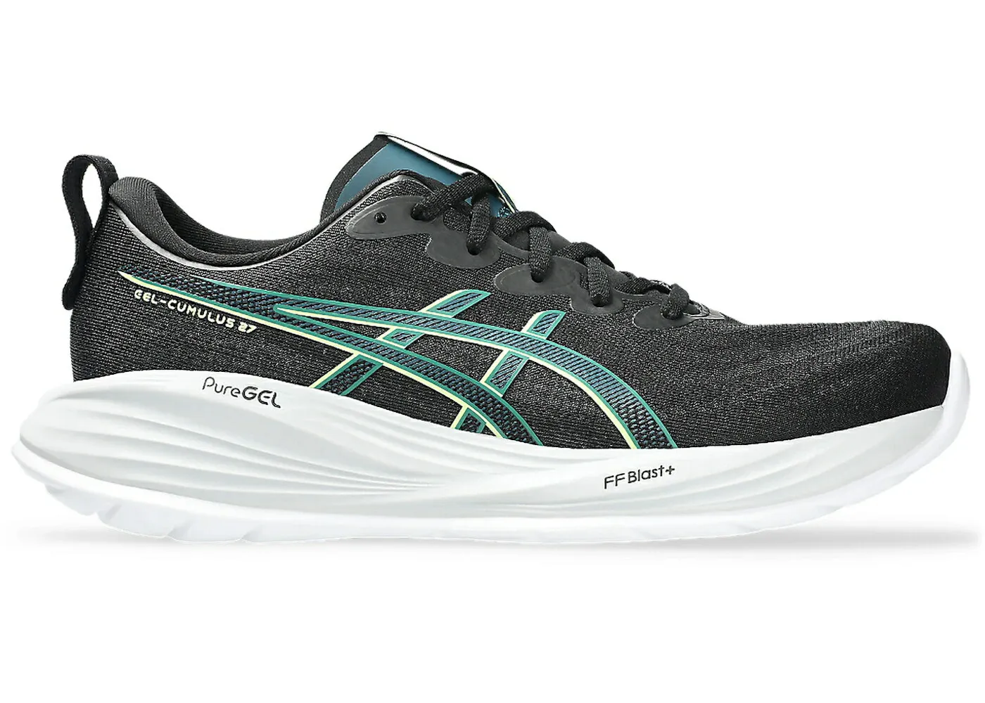 アシックス 黒色 ブラック 黄色 イエロー スニーカー メンズ ASICS GEL-CUMULUS 27 BLACK LUCID YELLOW / BLACK LUCID YELLOW