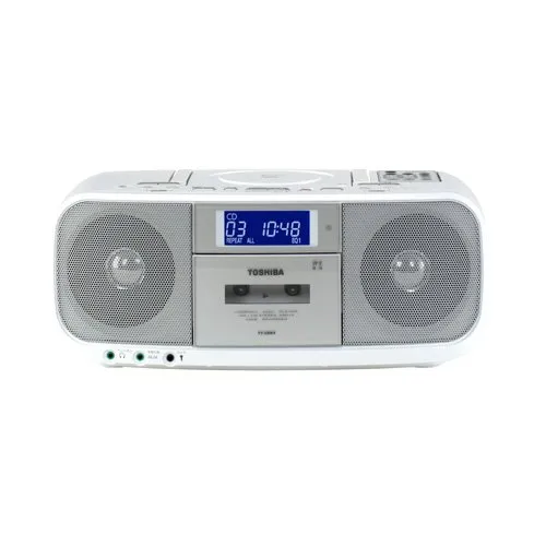 【中古】「非常に良い」TOSHIBA CDラジオカセットレコーダー CUTEBEAT ホワイト TY-CDK5(W)