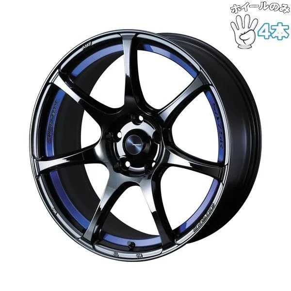 17インチ アルミホイール 5穴114.3 | ウェッズ ウェッズスポーツ SA75R ブルーライトクローム2 7.5J 4本