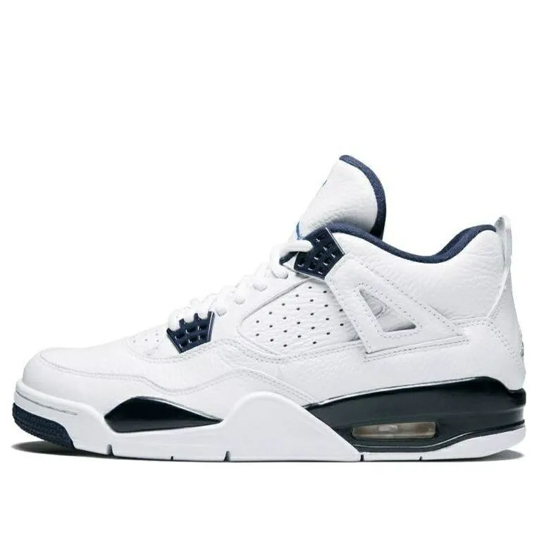 ナイキ ジョーダン 白色 ホワイト レジェンド 青色 ブルー 紺色 ネイビー LEGEND BLUE スニーカー メンズ JORDAN AIR 4 RETRO LS 314254-107 / WHITE LEGEND BLUE MDNGHT NAVY