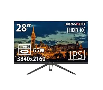 【中古】28型 IPS 4K液晶モニター USB Type-C(65W給電対応） JN-IPS28UHDRC65W
