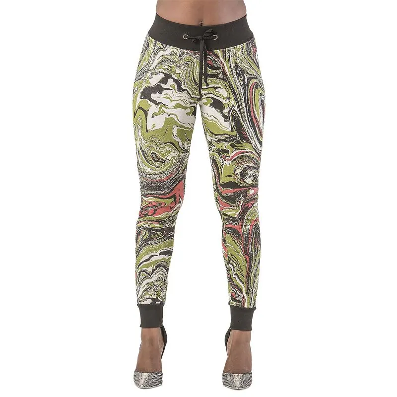 ポエティック ジャスティス レディース ボトムス カジュアルパンツ プリント パイル Poetic Justice Women French Terry Multi Marble Print Pull On Jogger Pants Marble Print マルチカラー