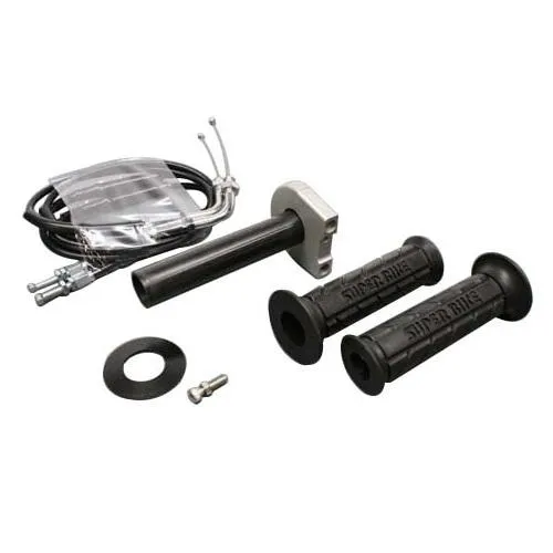 ACTIVE 車種別スロットルキット TYPE-1 巻取φ40/メッキ金具 ブラック YZF-R1(04-06) 1061462 バイク