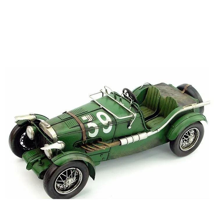 フォルクスワーゲン ビートル MG 1933 L-tyoe sports car ブラウン ブリキ製 オールドカー ビンテージカー (全て手作り)mot204