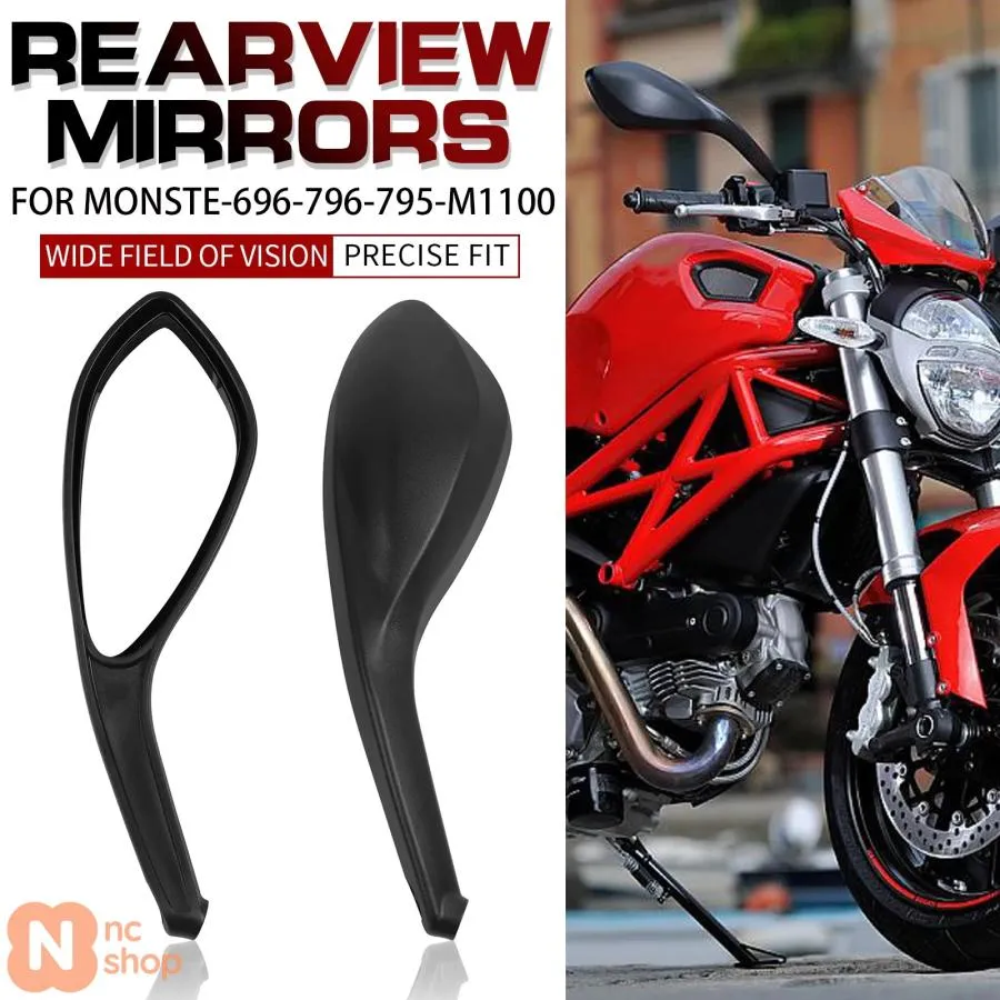 【並行輸入品】 ドゥカティ MONSTER 696 795 796 1100/S/EVO用 バイク用左側右側ミラー リアビューミラー サイドミラー アクセサリー