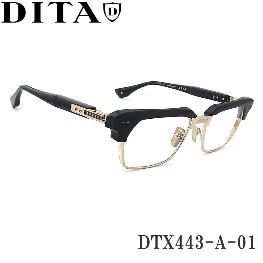 ディータ DITA メガネ DTX443-A-01  STATESMAN-SEVEN 眼鏡 ブラック×ホワイトゴールド メンズ 男性 日本製 Black /White Gold ステイツマン-セブン