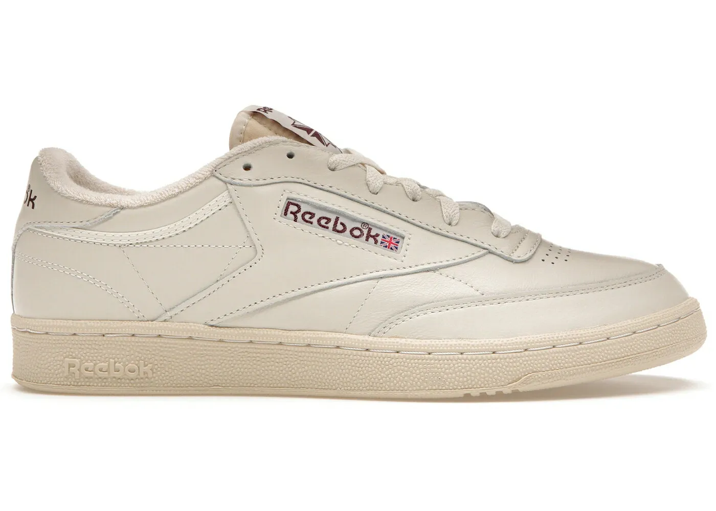 リーボック クラブ マルーン スニーカー メンズ REEBOK CLUB C 85 CHALK ALABASTER MAROON / CHALK ALABASTER MAROON