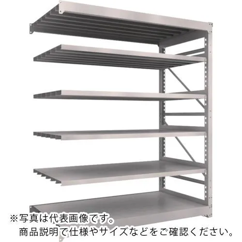TRUSCO ( トラスコ中山 ) スチール製重量ボルト式棚 M10型 W1800×D900×H2115 6段 連結 ネオグレー ( M10-7696B NG(ﾈｵｸﾞﾚｰ) )