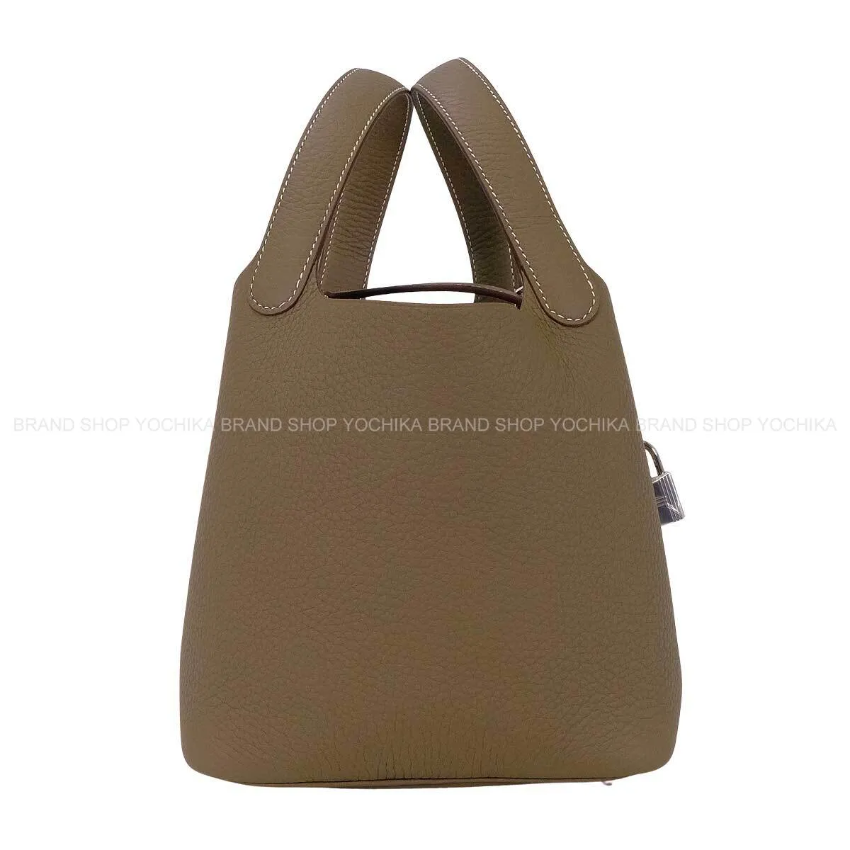 HERMES エルメス ピコタンロック 18 PM エトープ (エトゥープ) トリヨンクレマンス シルバー金具 ハンドバッグ K刻印 新品(HERMES Picotin Lock 18 PM Etoupe Taurillon Clemence Silver HW Handbag[BRAND NEW][Authentic])