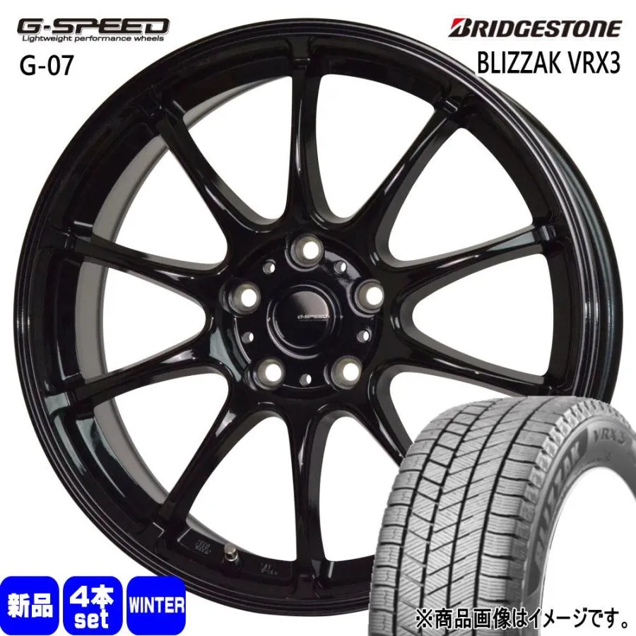 イプサム ステージア C34 etc  ブリヂストン 205/65R15 94Q BLIZZAK VRX3 冬用 スタッドレスタイヤ G・speed G-07 15インチ
