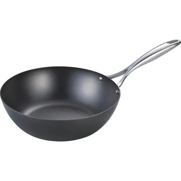 窒化加工 鉄深型フライパン 26cm  SDY-003  | 25-0273-030 キッチン用品 調理器具 IH対応 IH可 カスコンロ対応 ガスコンロ可 ガス火 フライパン 窒化鉄