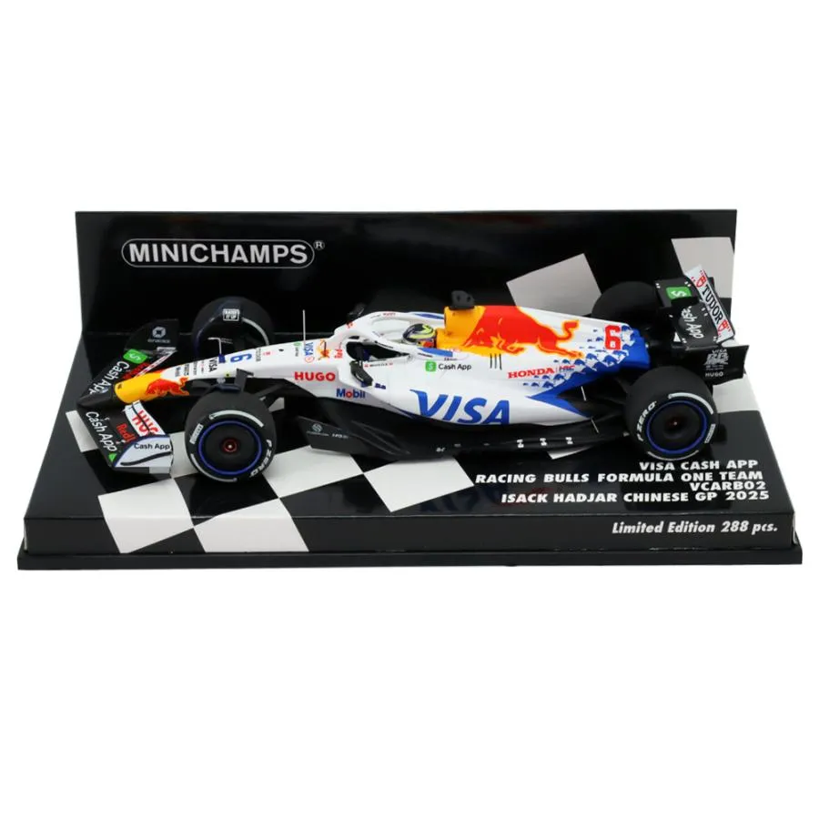 ミニチャンプス 1/43 ビザ キャッシュ RB F1 チーム VCARB02 アイザック ハジャー 2025年 中国GP モデルカー 模型 ミニチュア F1 モータースポーツ 417250206
