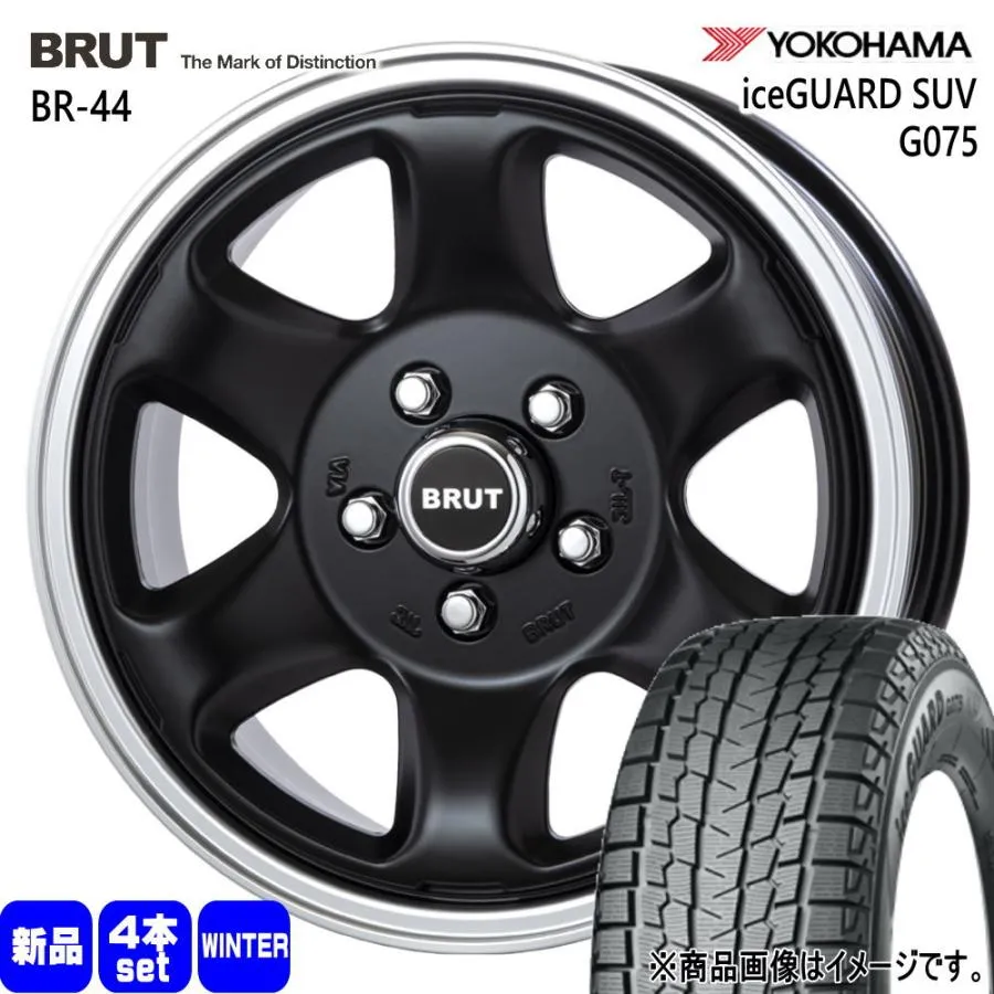 215/70R16 100Q ヨコハマ iceGUARD SUV G075 冬用 スタッドレスタイヤ BRUT BR-44 三菱 デリカD5