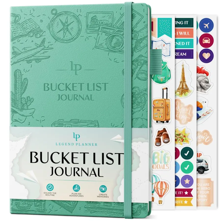 Legend Bucket List Journal - 冒険、旅行、目標、経験を計画するための究極のツール - カップル＆個人使用のためのバケットリストブック - イラスト付きバケッ