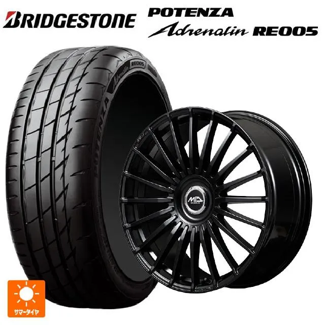 送料無料 サマータイヤホイールセット 225/40R18 92Y XL ブリヂストン ポテンザ アドレナリン RE005 正規品 エムアイディー MI
