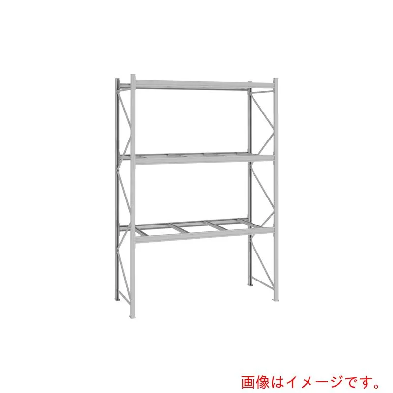 【別途送料あり】日本ファイリング パレットラック １．５ｔ用単体 奥行１２００×高さ４５００×有効間口２５００ｍｍ 最大積載量４５００ｋｇ 【品番：P6-45X25A12-3】