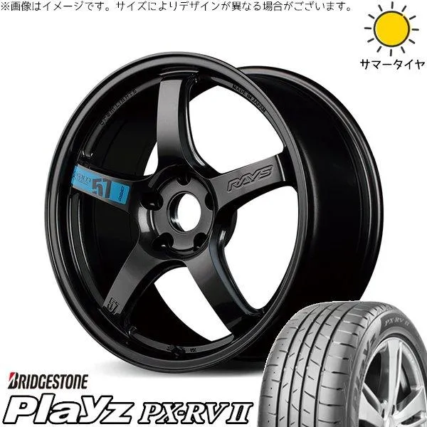レガシィB4 BM系 BR系 225/45R18 ホイールセット | プレイズ PX-RV2 \u0026 グラムライツ 57CR SPEC-M 18インチ 5穴100