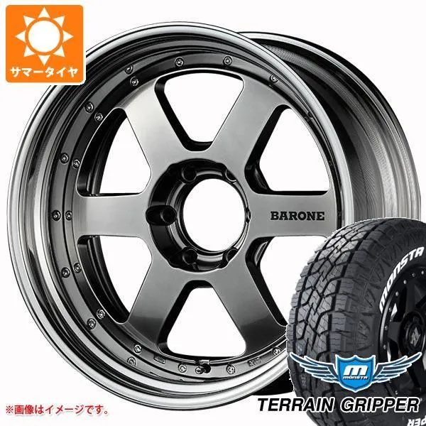 FJクルーザー 10系用 サマータイヤ モンスタ テレーングリッパー 265/70R17 115T ホワイトレター ファブレス ヴァローネ RS-6 8.0-17