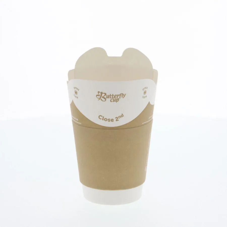 バタフライカップ 8オンス(250ml) 500個 ホット ダブル クラフト 4535204 ※沖縄・離島 送料別途 ※個人宅不可