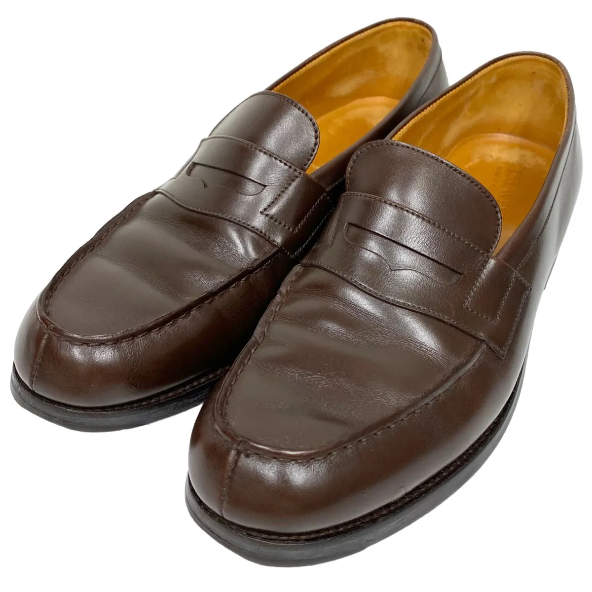 【中古】J．M．WESTON Signature Loaferボックスカーフレザーシグニチャーローファーシューズ靴 180 ブラウン サイズ：6C 【010325】（ジェイエムウェストン）