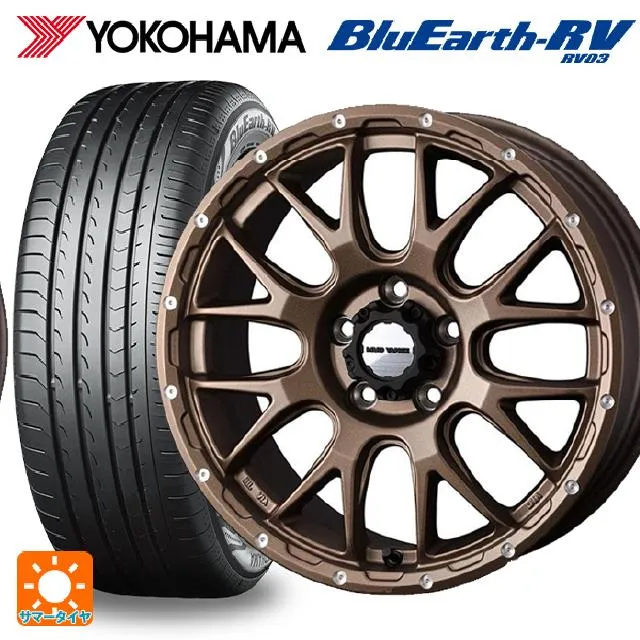 送料無料 サマータイヤホイール 4本セット 225/45R18 95W XL ヨコハマ ブルーアース RV03 ウェッズ マッドヴァンス 08 18-