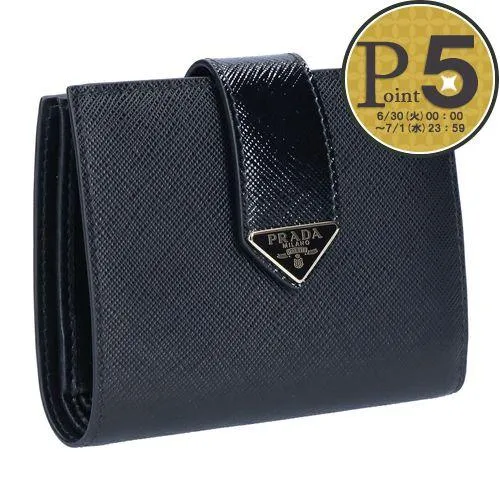 【並行輸入品】 プラダ PRADA 折財布 SAFFIANO 1MV204 2C7X F0002 NERO シティカーフタブ ブラック