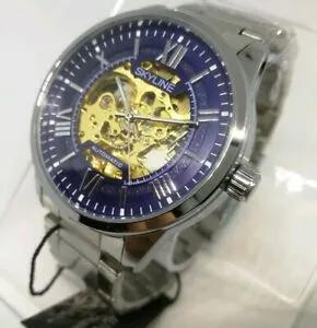 【送料無料】腕時計 メッカニコスカイラインorologio uomo automatico meccanico,skyline,vetro zaffiro,bracciale acciaio,42 mm
